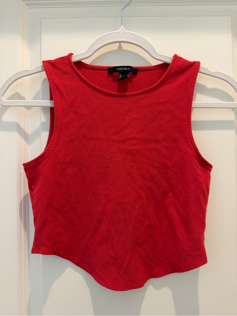 Forever 21 Bright Red Sleeveless Crop Tank